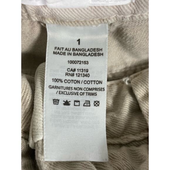 Women's Beige High Waisted Cargo Pants Size 1 Garage - Picture 3 of 11